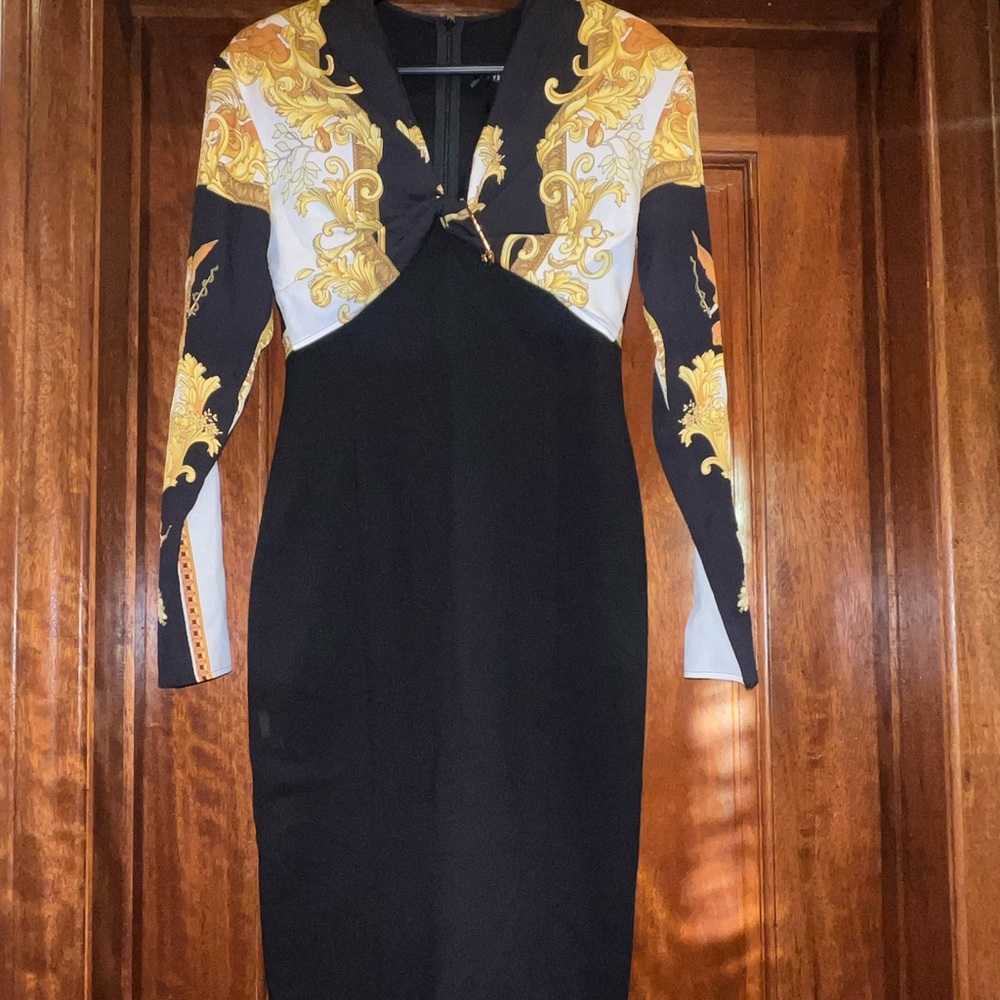 Versace dress with classic versace print.